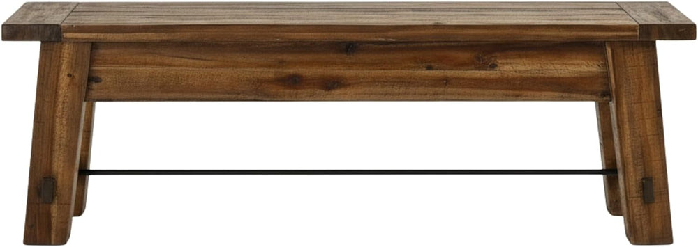 Alaterre Durango Rustic Industrial Solid Wood Entryway Bench, Natural, 60” | ...
