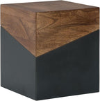 Signature Design by Ashley Trailbend Eclectic Accent End Table, Brown & Gunmetal