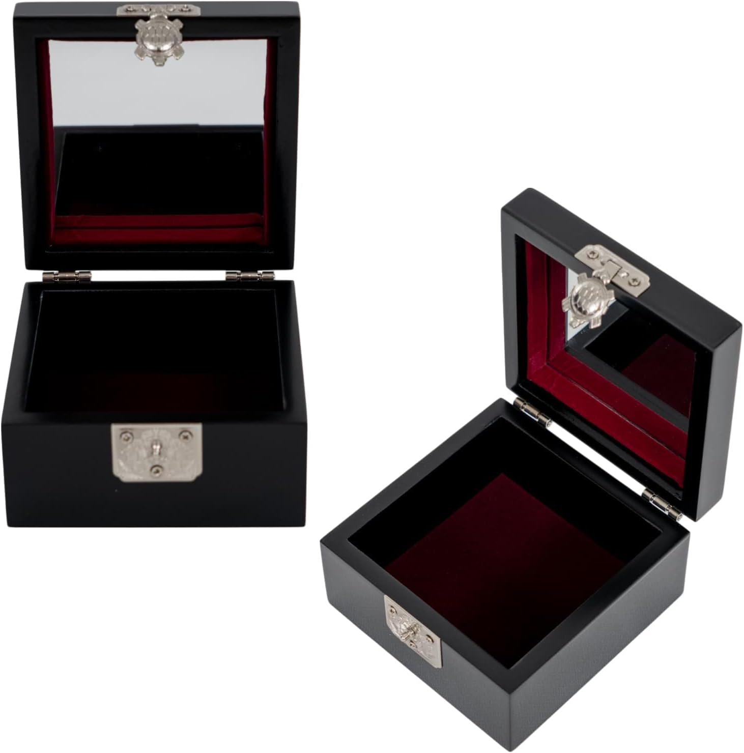 Mother of Pearl Mini Jewelry Box - Organizer for Earring Necklace Ring & Bracelet Jewelry Display Storage Case for Woman Unique Gifts (Crane_Black)
