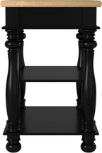 Bernards Birch Kitchen Island, Black
