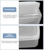 Wakauto 6pcs Small Refrigerator Organizer Bins Food Storage Containers for Fridge Produce Saver Boxes Multipurpose Preservation for Dough Meat Vegetables Kitchen Organization