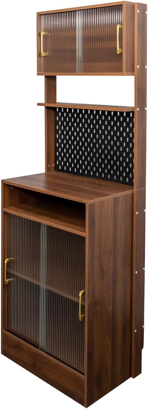 70.87" Freestanding Kitchen Sideboard, Sideboard Storage Cabinet with 2 ...