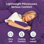 King Pillow Cases - 2 Pack - Super Soft Pillowcase Covers - Envelope Enclosure - Hotel Quality Pillow Protectors - Wrinkle Free, Fade, Shrink & Stain Resistant - Machine Washable - 20" x 40" (Purple)