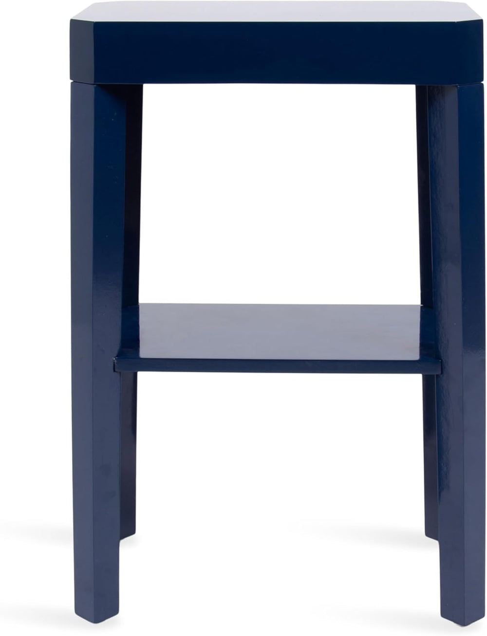 Kate and Laurel Talcott Modern Rectangle Wooden Side Table, 16 x 10 x 25, Nav...