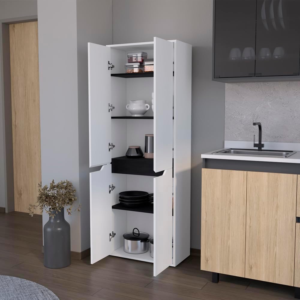 23.6" D*11.8" W*66.9" H Freestanding Storage Cabinet with 3 Sh...