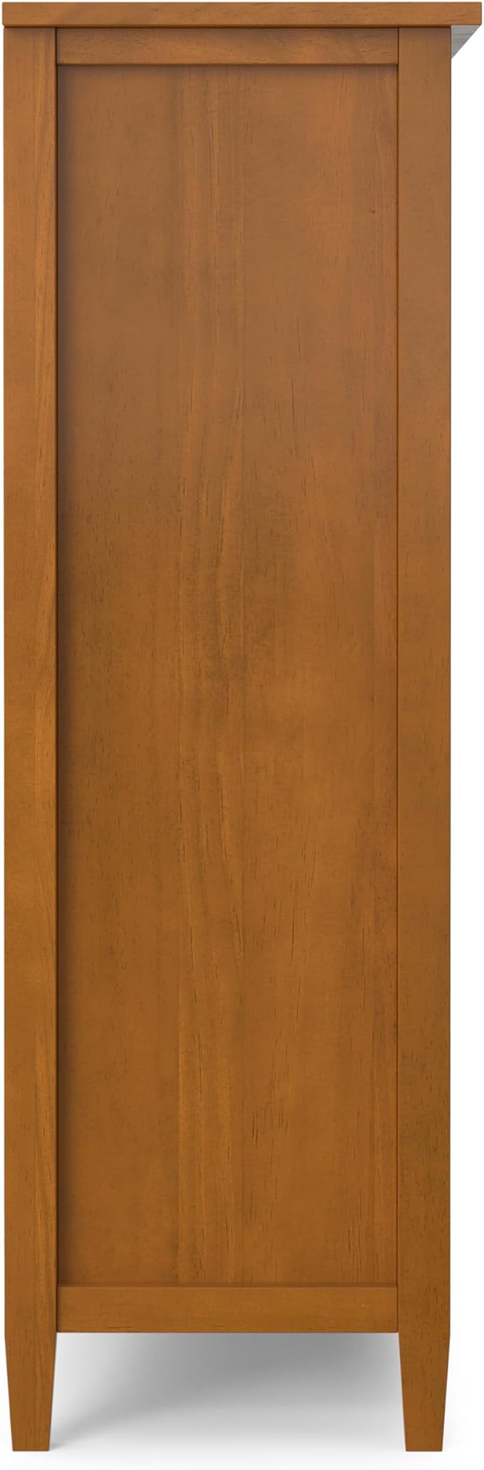 SIMPLIHOME Warm Shaker Bookcase - 44 inch Tall 9-Cube Solid Wood Cube Organizer in Light Golden Brown, Transitional Storage for Living Room, Study Room or Office with Fixed Shelves and Tapered Legs
