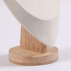 Coward Bamboo Necklace Display Chain Bust Stand Holder For Show Jewelry Organizer Model (beige velvet, 9.2")