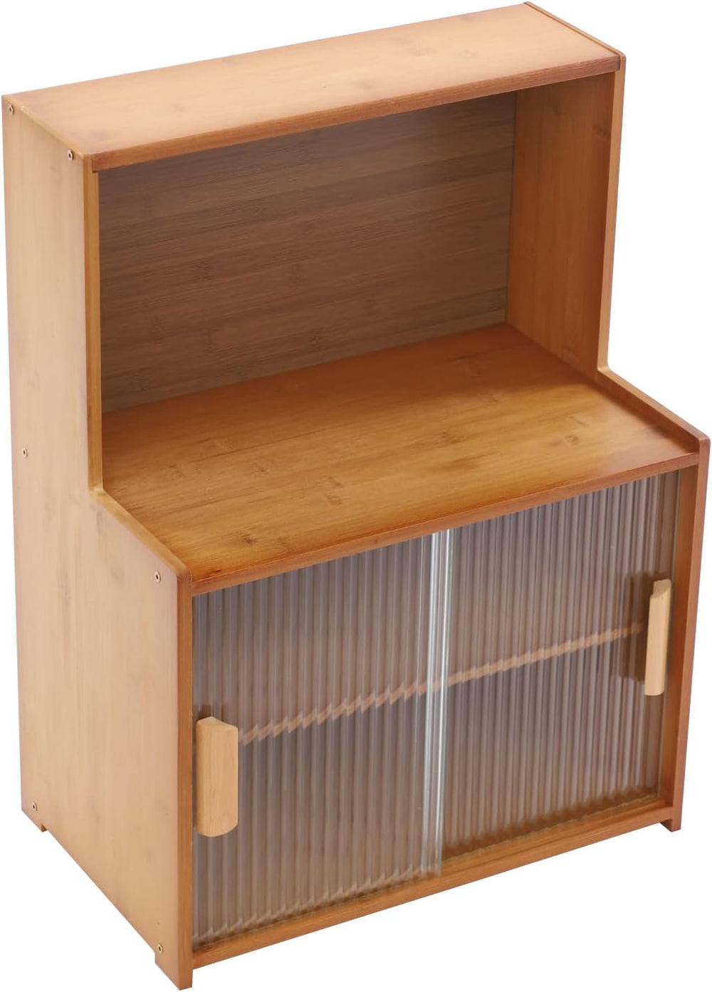 3 Tier Kitchen Pantry Sideboard with Sliding Doors and Adjustable Shelf,Small...