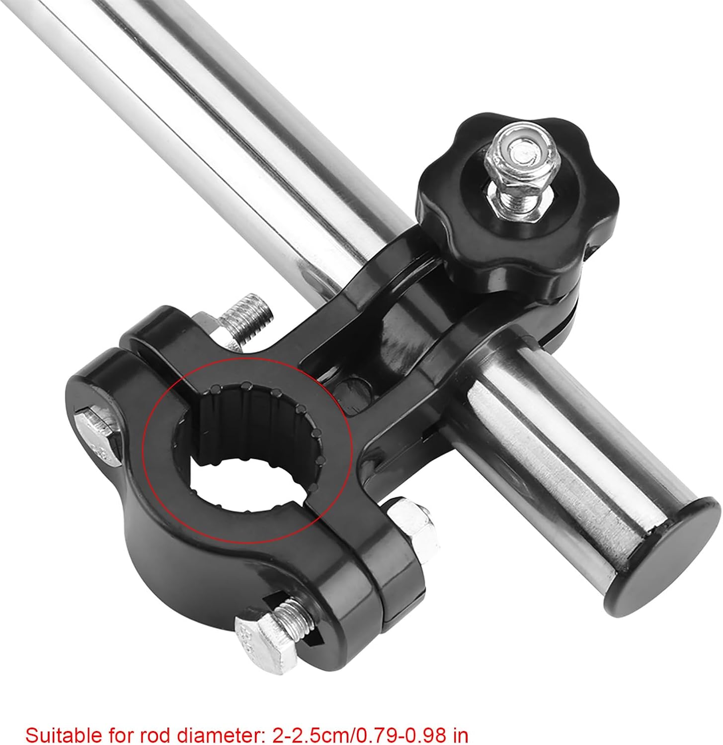 Adjustable Umbrella Stand 360 Rotatable Umbrella Holder for Wheelchair with Thickened Stainless Steel Pipe Up Down Telescopic Adjustment (Black)