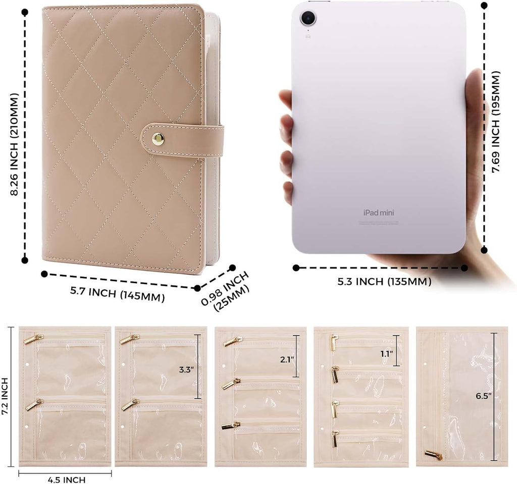 Travel Jewelry Organizer Case ， Portable Jewelry Organizers Storage Book, Compact Jewelry Roll for Earrings, Rings, Necklaces - Perfect Jewelry Travel Bag for Women