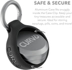 CURVD Premium Carrying Case – Durable Travel Keychain Container, Medicine Pill Organizer & Travel Pill Box, Small Waterproof Holder for Pills, Earplugs, Jewelry, Compatible with Loop, Vibes & Eargasm