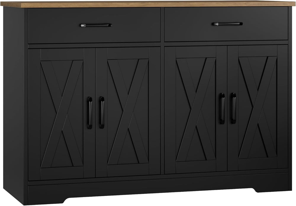 HOSTACK Buffet Cabinet with Storage, 47.2" Kitchen Sideboard Buffet with...