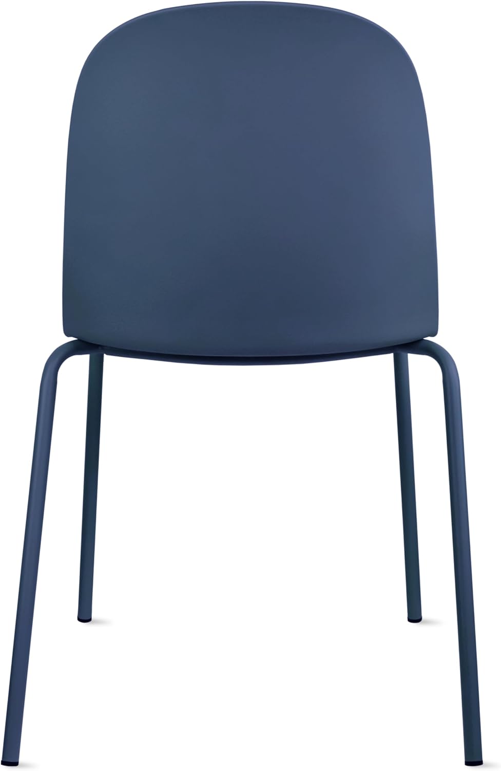 2xhome Set of 4 Modern Stackable Armless Dining Chairs | Plastic Shell Seat w...