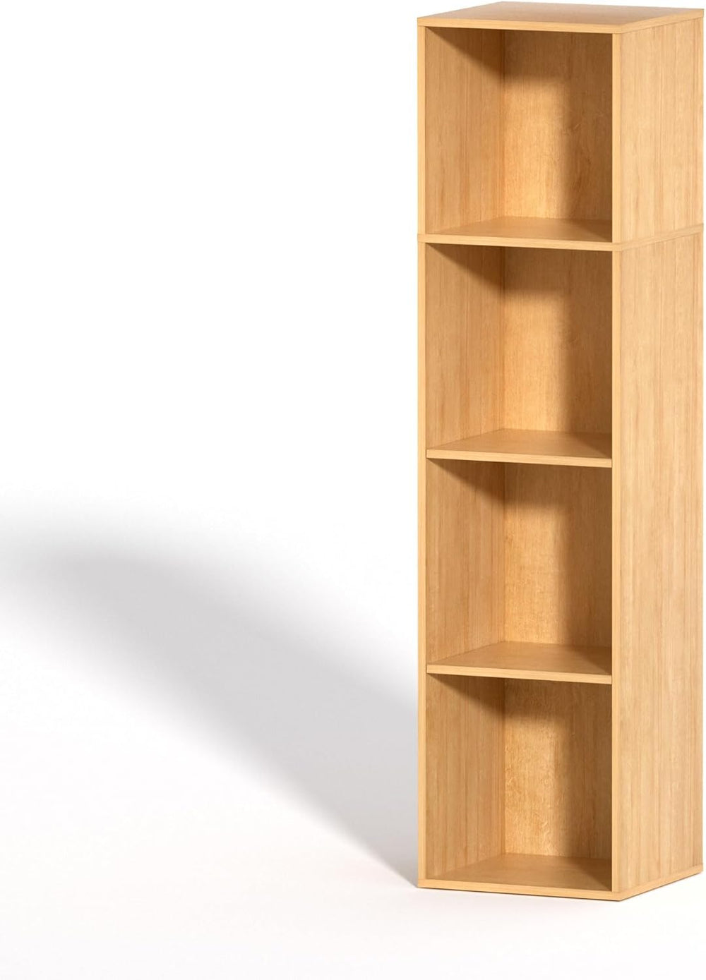 4 Cube Storage Organizer, 4 Tier Cube Bookcase Freestanding Storage Display O...