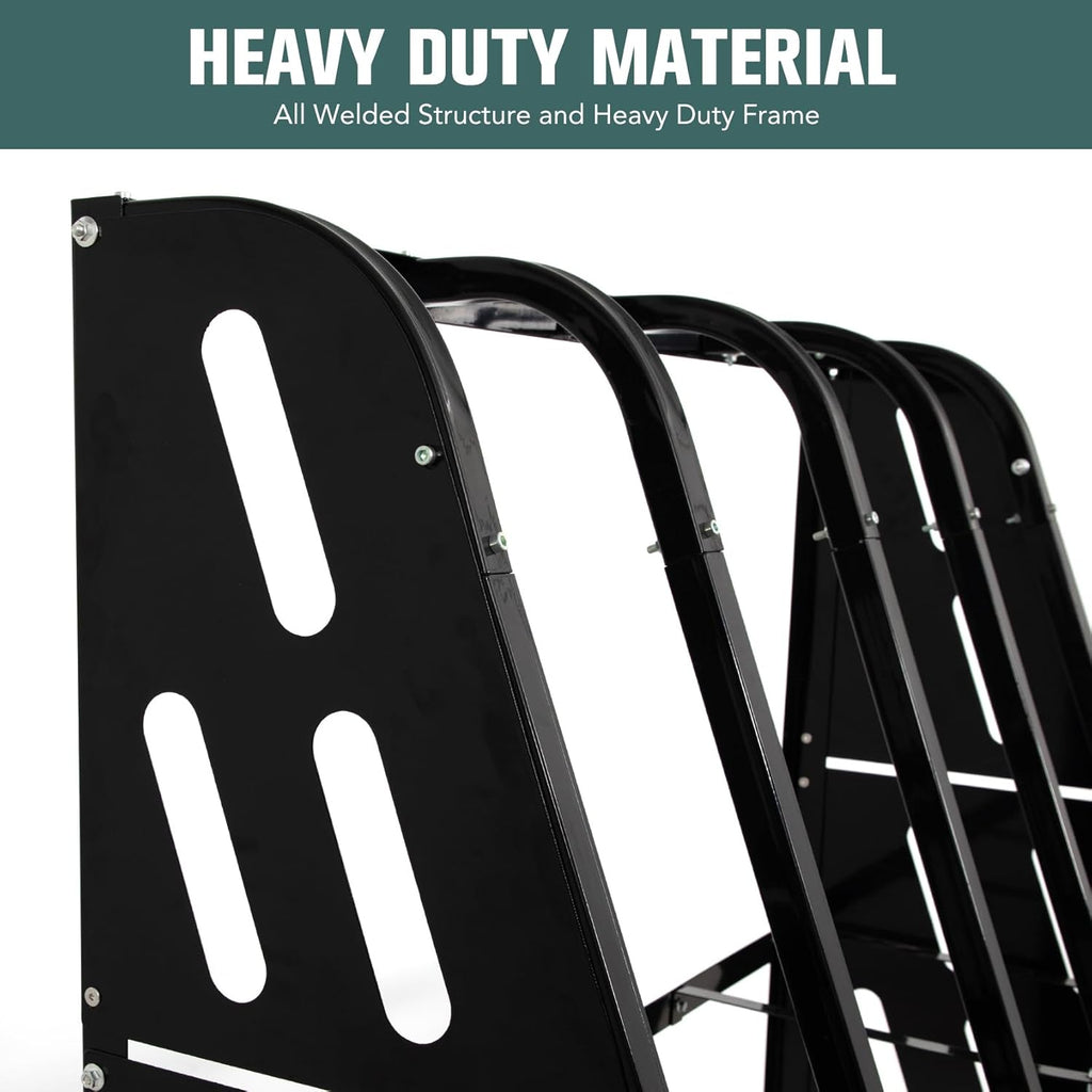 Vertical Bar Rack 1500 LB Capacity, 4 Bays Storage Rack 47" W x 24" D x 60" H, Long Parts Metal Rack, Lumber Conduit Pipe Storage Rack for Garage Storage, Black
