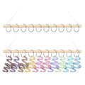 SNOWSTAR Macrame Hair Claw Clip Organizer with10 Metal Rings,Hanging Hair Clip Holder and Storage for Women Girls,Claw Clips Hanger Home Decor for Wall,Door,Closet