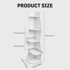 5-Tier Corner Shelf, Space-Saving Storage for Living Room