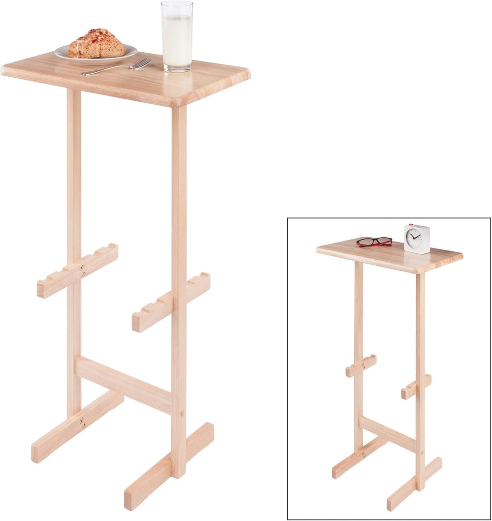 Winsome Riley Snack Table Rack in Natural Finish | Easy to Store Portable Fol...