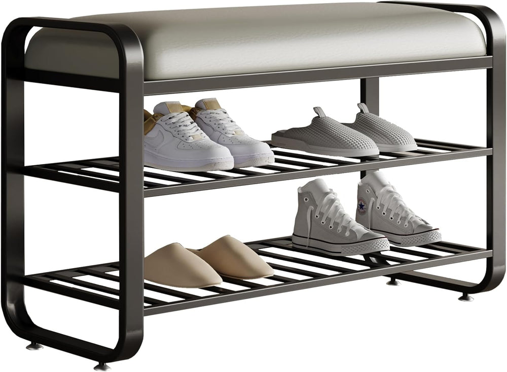 shoe bench,entryway bench with shoe storage,modern shoe rack bench with cushi...
