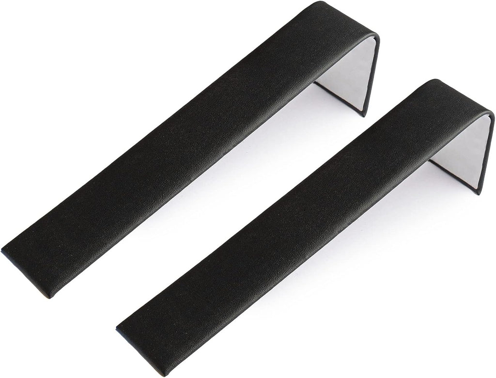 Novel Box 2 Pack Bracelet/Watch Ramp Black Leatherette 2x8.25x2 Inches - Slim and Sleek Ramps for Jewelry Display - Bracelet Holder Organizer Stand for Wedding, Selling & Personal Use