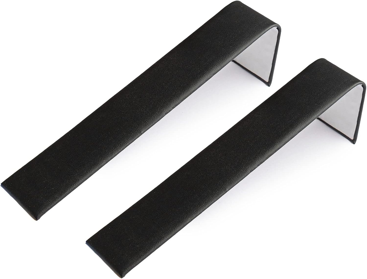 Novel Box 2 Pack Bracelet/Watch Ramp Black Leatherette 2x8.25x2 Inches - Slim and Sleek Ramps for Jewelry Display - Bracelet Holder Organizer Stand for Wedding, Selling & Personal Use
