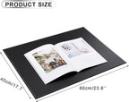 KINGFOM Desk Pad & Mat 24" x 18" Protector Large Mouse Pad PU Leather for Desktops and Laptops (Black)