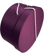 Sarah's Hat Boxes Classic Amethyst Hat Box – 11" x 5.5" (Dia. x Ht.) Handmade in USA – Odorless Non-Toxic Adhesive, Cording Handle – Premium Storage for Hats & Accessories
