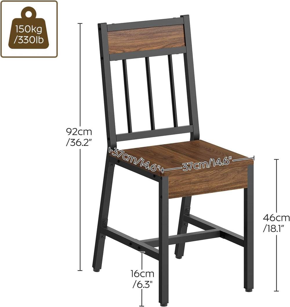 YATINEY Dining Chairs Set of 4, Kitchen Chairs with Metal Frame, Slanted Back...