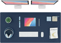 K KNODEL Large Office Leather Desk Mat, Mouse and Keyboard Pad, Computer and Laptop Mat, Desktop Protector and Cover, Writing Pad and Blotter (47.2"x23.6", Dark Blue)