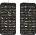 80 Pockets Double Sided Hanging Jewelry Organizer - Storage Bag for Earrings Necklaces & More