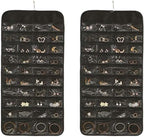 80 Pockets Double Sided Hanging Jewelry Organizer - Storage Bag for Earrings Necklaces & More