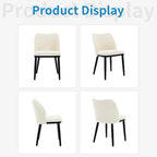 Wooden Dining Chairs Set of 2, Upholstered Kitchen Dining Room Chairs with Padded Seat and Wood Legs, Modern Fabric Side Dinner Chair for Kitchen, Dining Room, Restaurant, Cafe