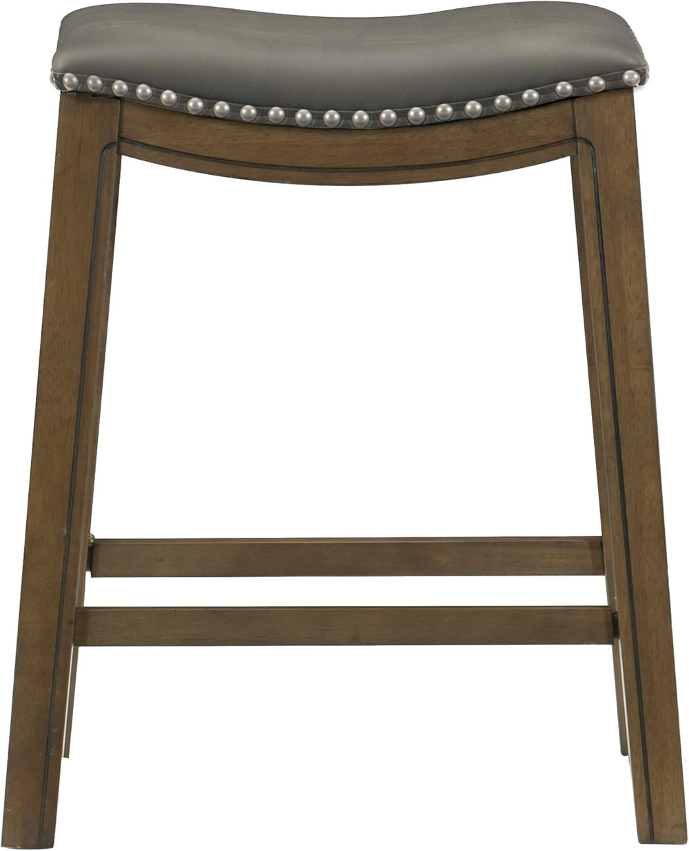 Lexicon Ordway Solid Wood Counter Height Stool - Saddle Kitchen Stool Counter...