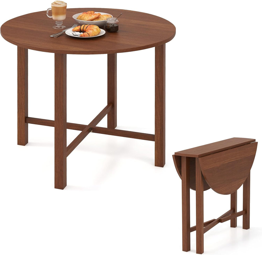 GIANTEX 36" Folding Dining Table for 2-4, Extendable Drop Leaf Kitchen T...