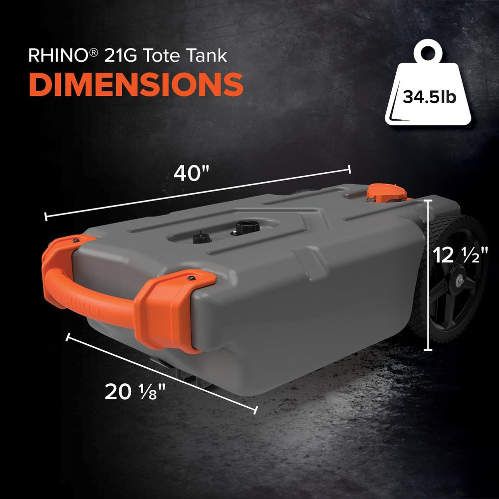 Camco Rhino 21-Gal RV Portable Tote Tank - Made in the USA