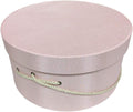 Sarah's Hat Boxes Classic Pink Hat Box – 16.75" x 8.5" (Dia. x Ht.) Handmade in USA – Odorless Non-Toxic Adhesive, Cording Handle – Premium Storage for Hats & Accessories