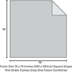 AZUMAYA Kotatsu Futon Comforter Square Shape W75 x D75 Inches, Polyester Fabric Material, Home and Living, Navy Checked Design KK-103BL, This Order Comes only Futon Comforter