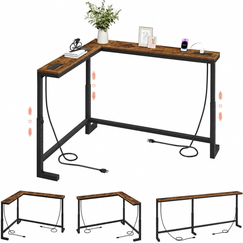 MAHANCRIS 78.7" Console Table with Adjustable Height(24.3"-32.7&quo...