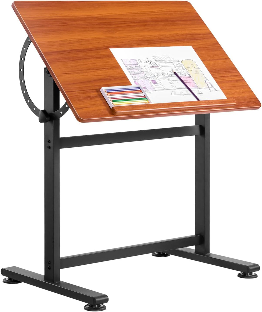VEVOR Drafting Table, Adjustable 0°–90° Tilt Drawing Desk, Portable Artist Ta...