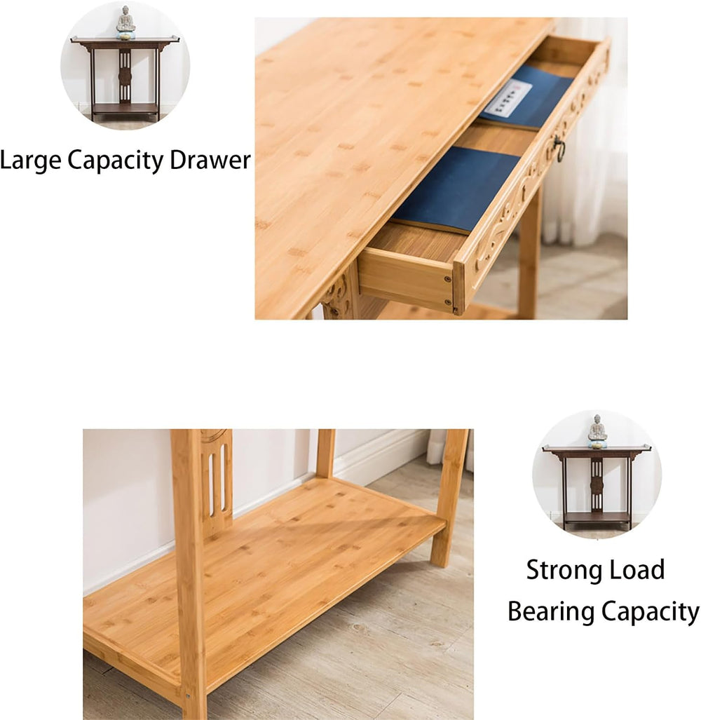 Altar Table Personal Meditation Shrine,with Storage Pooja Cabinet Altar Suppl...