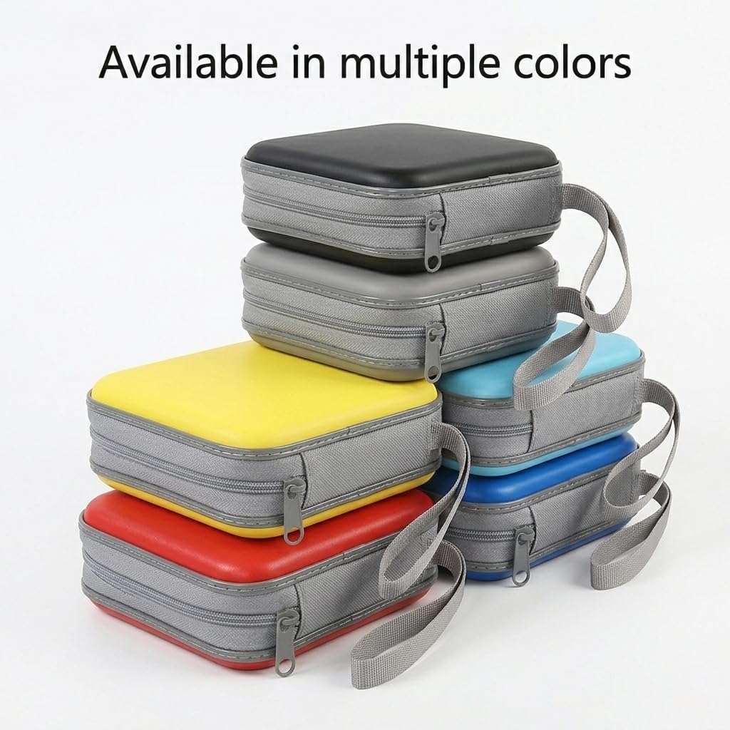 CD Case, 40 Capacity CD/DVD Case Holders Wallet Hard Plastic DVD Disc Cases Storage Binder for Car Home Office Travel (Black)