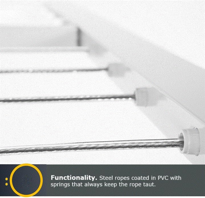 XL Ceiling Mounted Drying Rack – Heavy-Duty Pulley Clothesline for Large Loads – Rustproof Aluminum Frame (64" x 23.6")