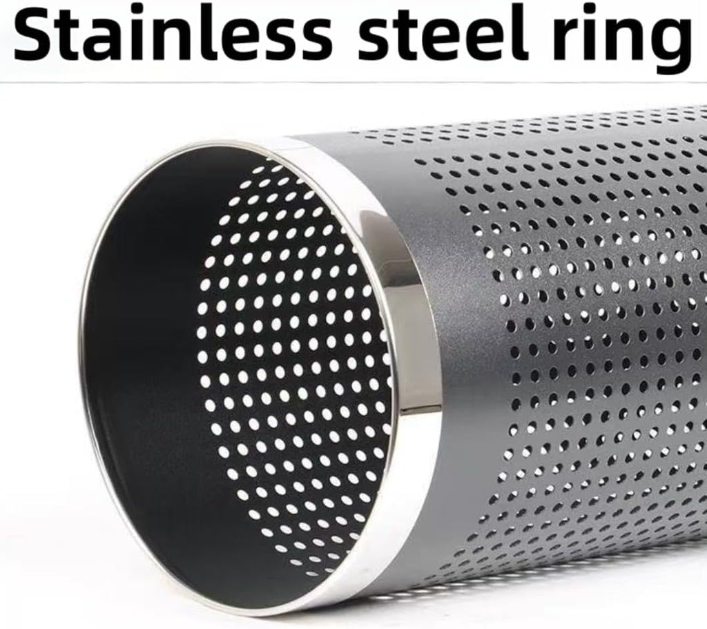 Stainless Steel Umbrella Stand Umbrella Storage Bin Space-Saving Perforated for Home Office Entryways Hotels (A)