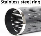 Stainless Steel Umbrella Stand Umbrella Storage Bin Space-Saving Perforated for Home Office Entryways Hotels (A)