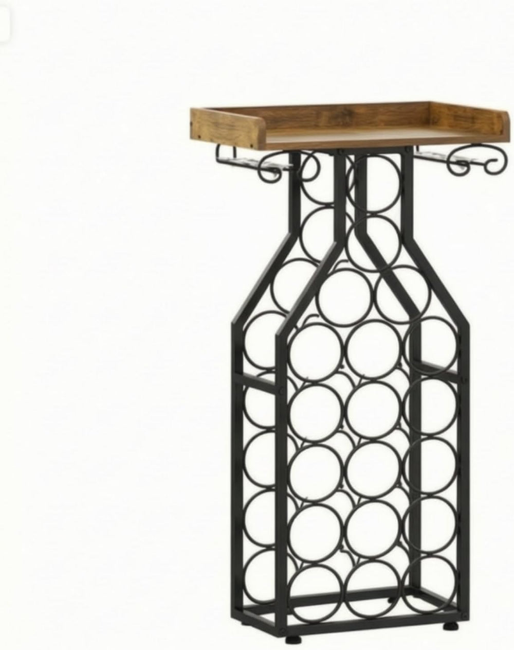 Industrial Floor Beverage Rack | beverage Rack with Glass Holder, Space-Savin...