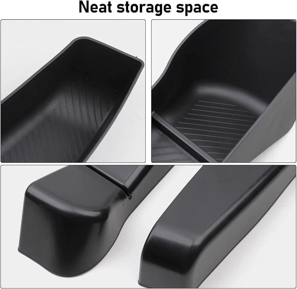 Yumzeco 2PCS Compatible 2021 2022 2023 2024 2025 2026 Tesla Model X Door Side Storage Box Tray, Front Row Door Side Organizer Tray for Tesla Model X Accessories 2021 2022 2023 2024 2025 2026