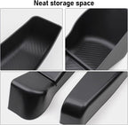 Yumzeco 2PCS Compatible 2021 2022 2023 2024 2025 2026 Tesla Model X Door Side Storage Box Tray, Front Row Door Side Organizer Tray for Tesla Model X Accessories 2021 2022 2023 2024 2025 2026