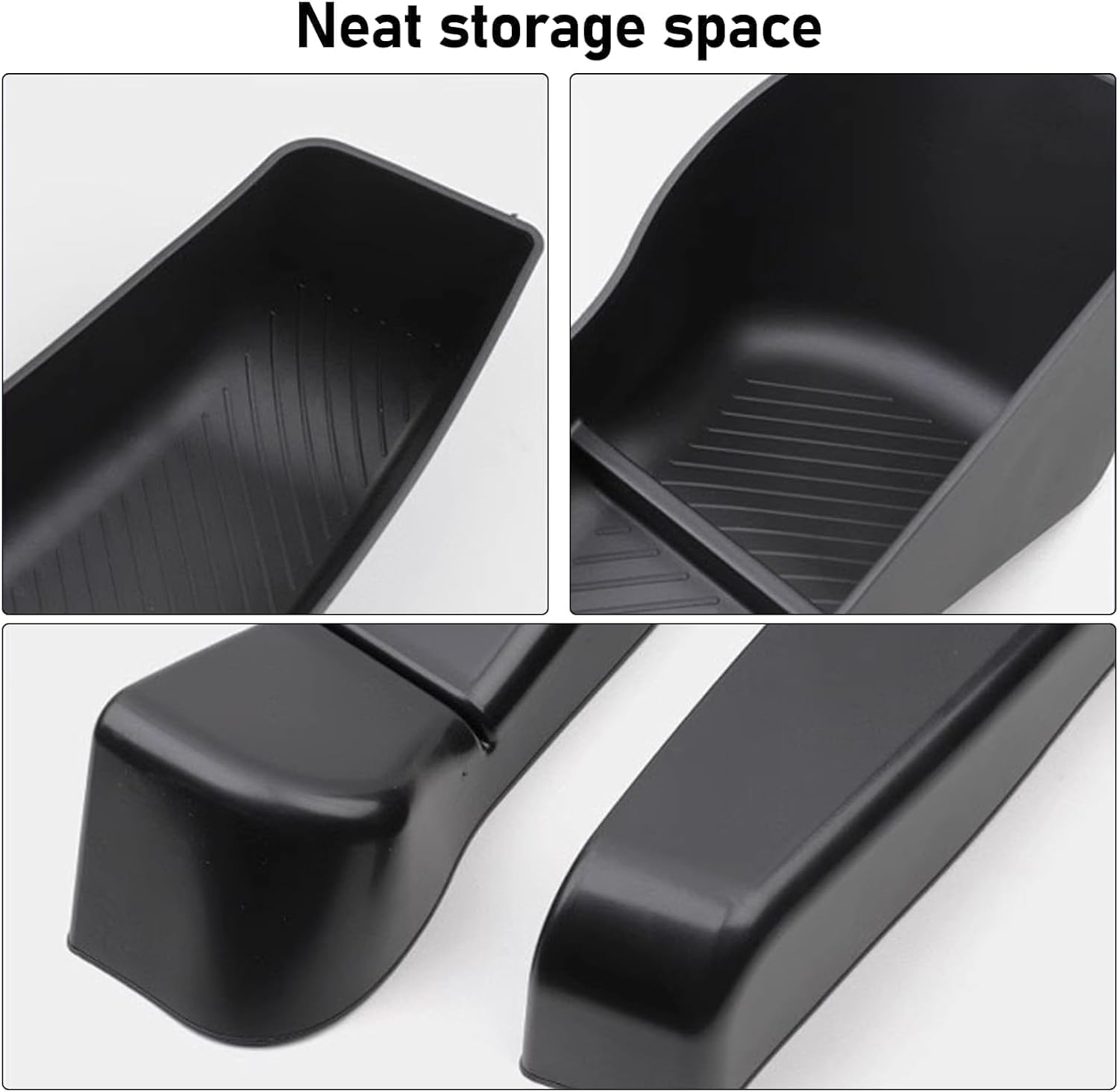 Yumzeco 2PCS Compatible 2021 2022 2023 2024 2025 2026 Tesla Model X Door Side Storage Box Tray, Front Row Door Side Organizer Tray for Tesla Model X Accessories 2021 2022 2023 2024 2025 2026