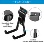 Slat Wall Hanging Hooks, Slatwall Accessories, Slatwall Hooks Assortment, Slat Wall Accessories, Heavy Duty Garage Slatwall Hooks and Hangers,16Pack(Black)