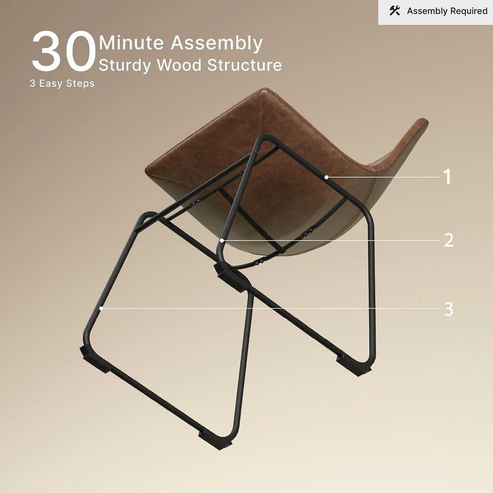 Signature Design by Ashley Dining Chairs Set of 2, Mid Century Gold, Toast | ...